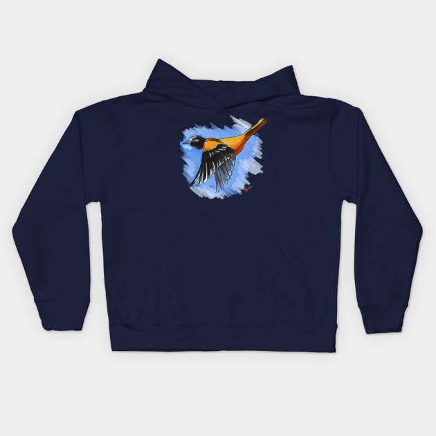 An Oriole for Dad Kids Hoodie by Dustin Resch